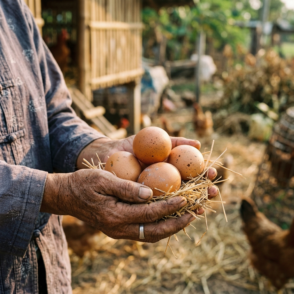 Fresh eggs from Kai Sod Panom Farm
