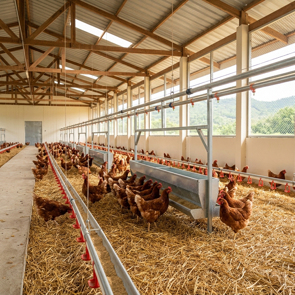 Chicken farm interior
